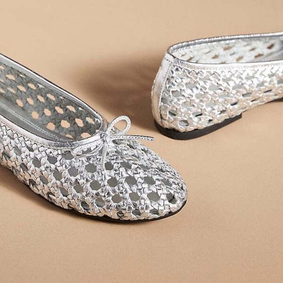 PILCRO Woven Ballet Flats Silver - Picture 2 of 12